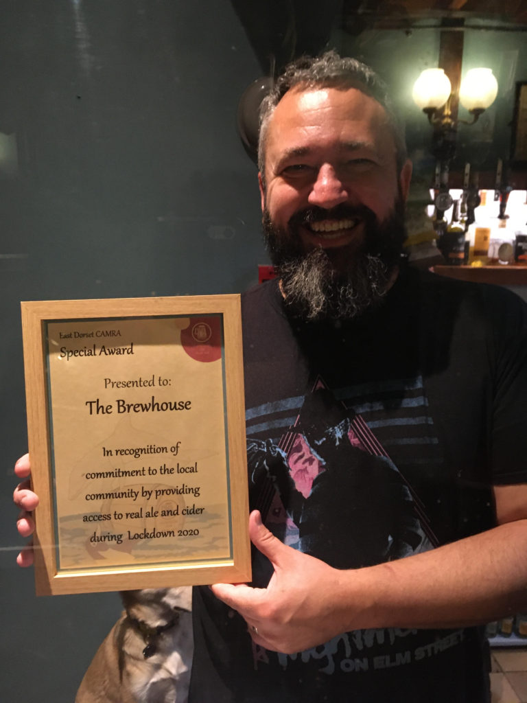 Paul from brewhouse with special award